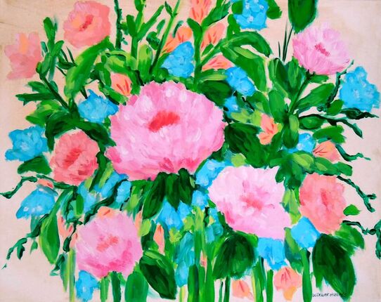Acrylic Floral Painting by Wendy Dewar Hughes